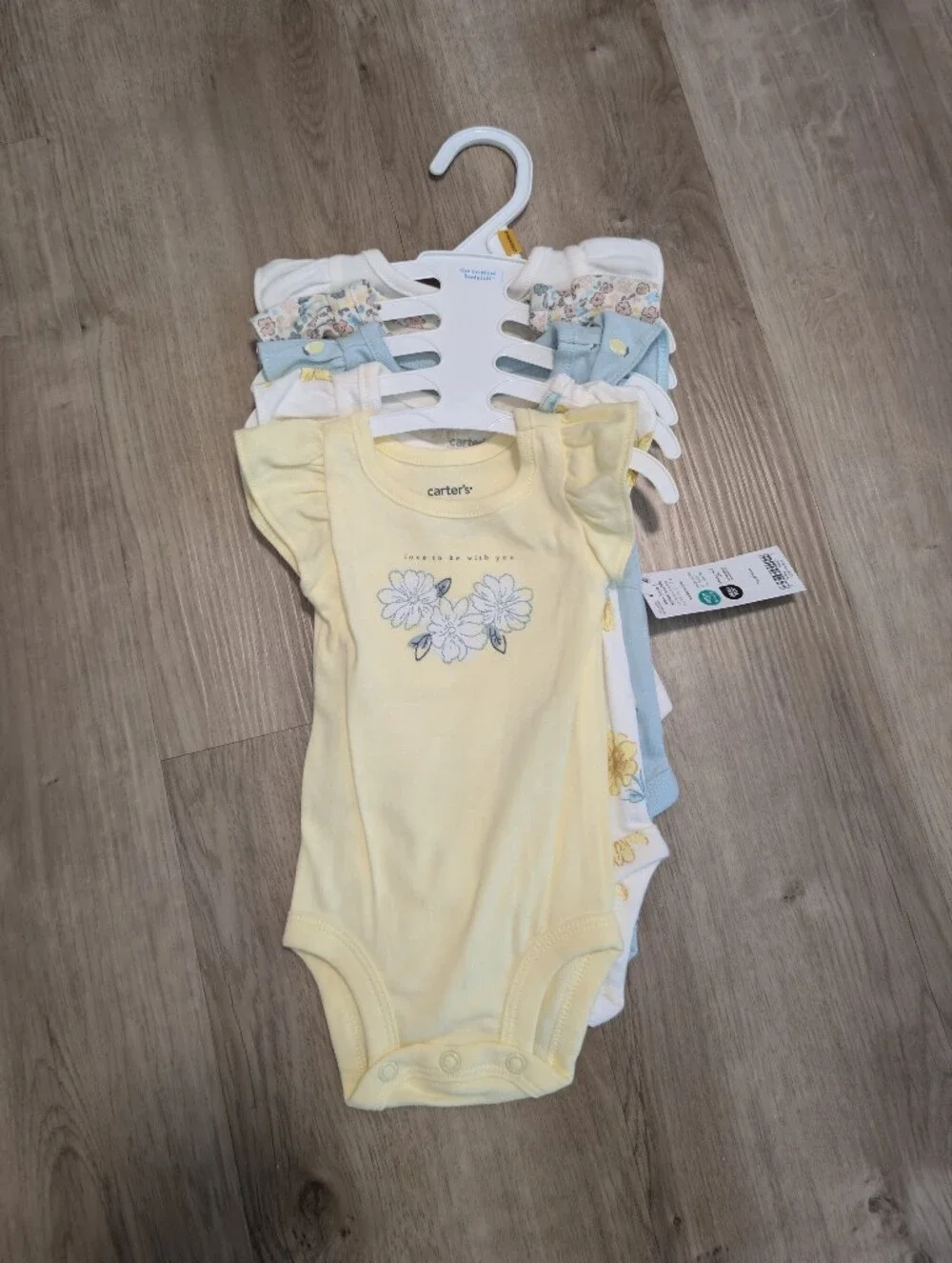 Carter's Colorful Floral Short-Sleeve Baby Bodysuits Pack of 5